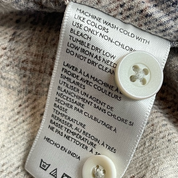 Men’s urban outfitters bdg brown vintage pattern flannel shirt size small - Picture 10 of 11